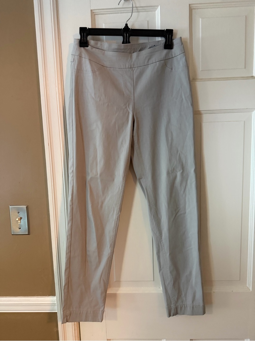Slim-Sation by Multiples Pull On Ankle Pants Gray Size 6 Stretch